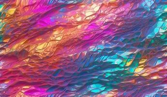 Abstract colorful pattern of ripples on a surface photo