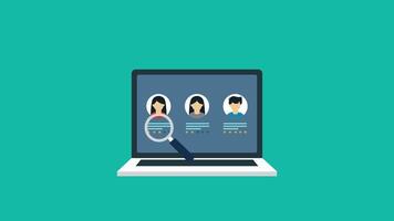 animated Selecting right candidate for job.online job selection.animation best candidate for job video