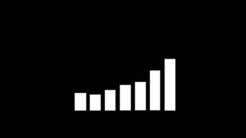 Bar variations black and white loading animation. Music sound waves outline 2D cartoon preloader, flat ui element video