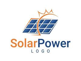 Sophisticated Modern Solar Panel Logo Design vector