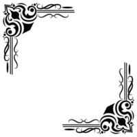The Illustration of Formal Border Corner Ornate vector