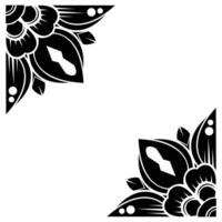 The Illustration of Rose Flower Border Corner Ornate vector