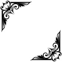 The Illustration of Bat Animal Border Corner Ornate vector