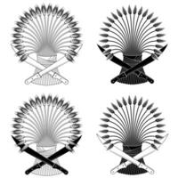 Wheat sheaf and machetes as a powerful symbol of the annual harvest and its significance vector