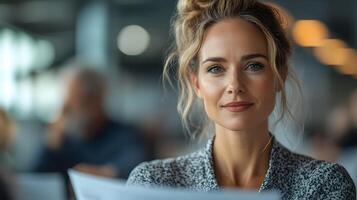 Professional corporate workspace digital transformation executives engaged in business growth photo