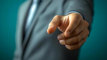 Business professional extending a hand forward with confidence in a powerful hiring illustration photo