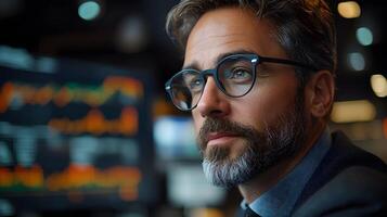 Wealth manager consulting a client about AI stock opportunities for long-term investment photo