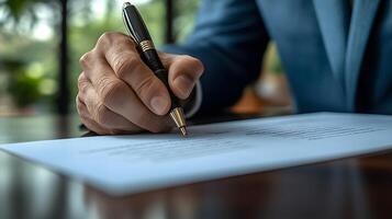 private property owner signing an agreement for a professional shoot photo
