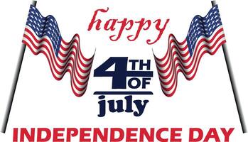 4th of July independence day design vector