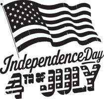 a national symbol with red stripes and blue stars for independence day vector