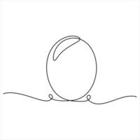 Minimalist single line drawing of an egg illustration vector