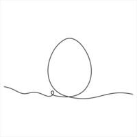 Simple Egg continuous line drawing illustration vector