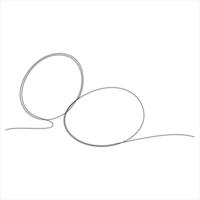 Two Eggs simple line continuous drawing illustration vector