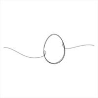 Egg line Continuous one line drawing of whole egg illustartion vector