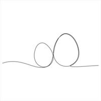 Two Eggs simple line drawing illustration vector