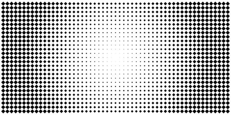 Dot pattern background, square geometric pixel speed fade. Abstract particle grid gradient digital texture. Diamond shape graphic halftone mosaic. Dissolve gradation effect transform technology