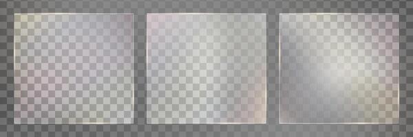Acrylic ribbed glass effect. rectangular frame for plexiglass plate. Glossy pattern of vertical wavy lines. Plastic glowing striped texture of frosted crystal shine panel. vector