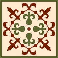 square european gold ornament. Rectangular pattern, circle, ring of the Middle Ages. Revival border. Decoration of palace and churche vector
