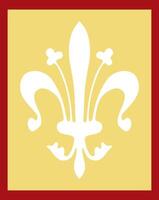 colored ancient Roman ornament elements. Classic European parts of patterns. Lilies and crown vector