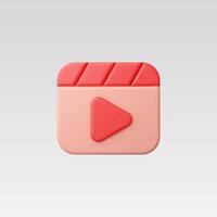 A minimalistic play button icon on a light background. vector