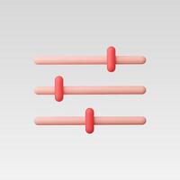 Modern minimalistic sliders for user interface customization. vector