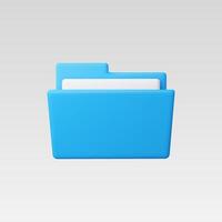 A simplistic blue folder icon representing digital organization. vector