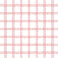 Pink and White Gingham Checkered Pattern. Textile design of textured plaid. Checkered fabric pattern swatch for print, tartan, gift wrap, textiles, checkered background for tablecloth. Stripe texture vector