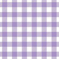 Purple Gingham Checkered Pattern. Textile design of textured plaid. Checkered fabric pattern swatch for print, tartan, gift wrap, textiles, checkered background for tablecloth. Stripes crossed texture vector