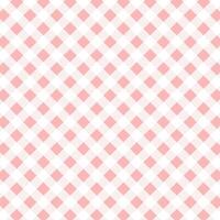 Pink Gingham Checkered Pattern. Textile design of textured plaid. Checkered fabric pattern swatch for print, tartan, gift wrap, textiles, checkered background for tablecloth. Stripes crossed texture vector