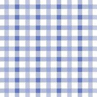 Blue Gingham Checkered Pattern. Textile design of textured plaid. Checkered fabric pattern swatch for print, tartan, gift wrap, textiles, checkered background for tablecloth. Stripes crossed texture vector
