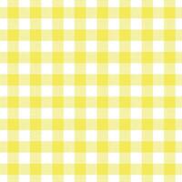Yellow Gingham Checkered Pattern. Textile design of textured plaid. Checkered fabric pattern swatch for print, tartan, gift wrap, textiles, checkered background for tablecloth. Stripes crossed texture vector