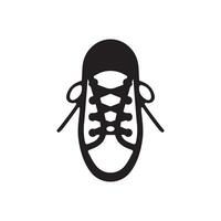 Black shoelace silhouette illustrations on a white background vector