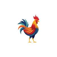 Abstract Chicken Illustration with Bold Lines on White vector