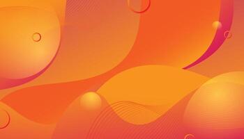Abstract orange and pink background with circles vector