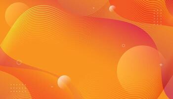 Abstract orange and yellow background with wavy lines vector