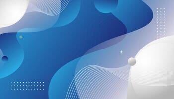 Abstract background with white and blue shapes vector