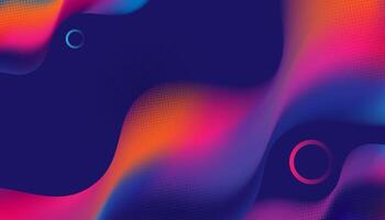 Abstract background with colorful waves and circles vector