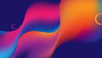 Abstract background with colorful waves vector