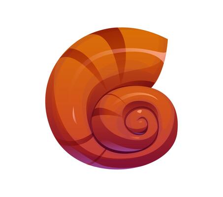 Summer vacation cartoon font sea shell letter G
