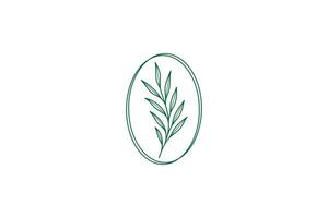 Modern Botanical Logo with Minimalist Leaves, Floral Branches, and Rustic Elements for Luxurious Boutique Branding vector