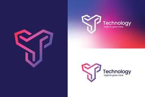 Modern Logo for Business Startup Technology, Artificial Intelligence, and Innovative Brand Identity vector