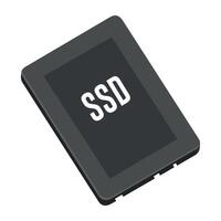 SSD disk icon isolated vector