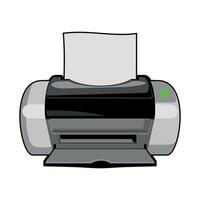 stylized color printer icon isolated on white background vector