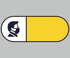 rectangular horizontal yellow icon sign with rounded corners caution face mask required isolated vector