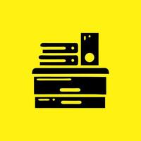 Server Rack. Data Storage and Network Hardware Icon vector