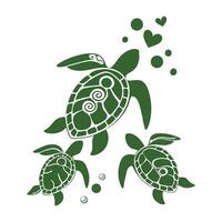 image of an turtle on white background vector