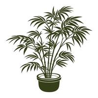 A set of three metal palm trees with a white background vector
