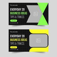 Best business grow tips and tricks thumbnail banner design, business idea concept banner design, eps 10 file format vector
