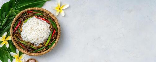 Fried Shredded Banana Blossom with Soy Sauce photo