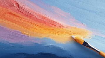 Abstract Canvas with Colorful Brush Stroke Creating a Dynamic Artistic Background for Creative Projects photo